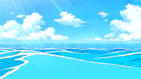 anime ocean gif|ocean waves anime gifs.